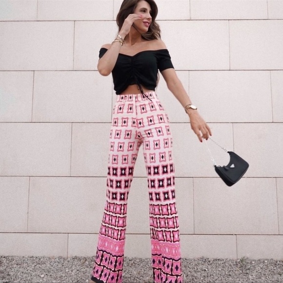 Zara printed flared pants - Picture 6 of 10